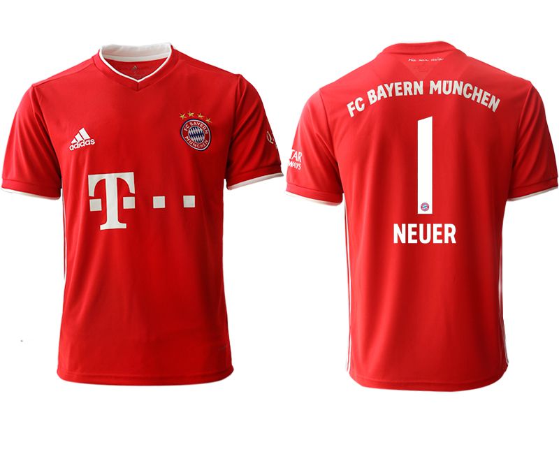 Men 2020-2021 club Bayern Munich Home aaa version #1 red Soccer Jerseys->bayern munich jersey->Soccer Club Jersey